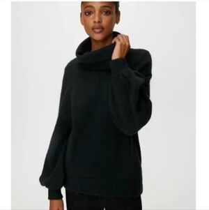 Aritzia Babaton Plutarch Black Alpaca Wool Turtleneck Sweater Small